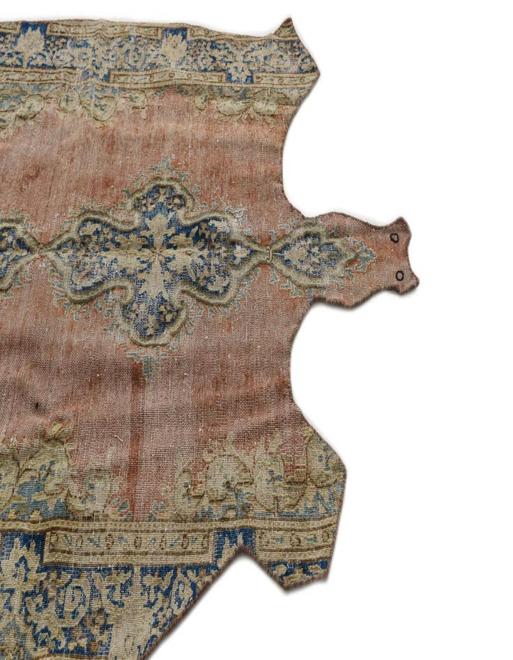 Detail image of 4' 5 x 6' 4  Hand Knotted Ultra Vintage Persian Wool Rug