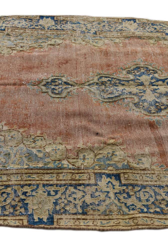 4' 5 x 6' 4 Hand Knotted Ultra Vintage Persian Wool Rug