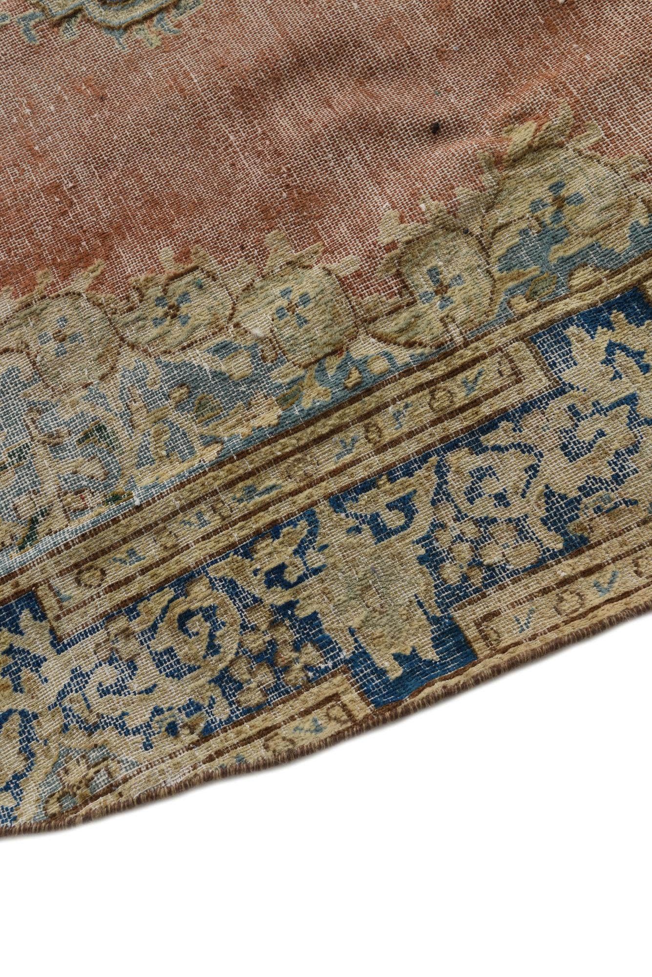4' 5 x 6' 4 Hand Knotted Ultra Vintage Persian Wool Rug