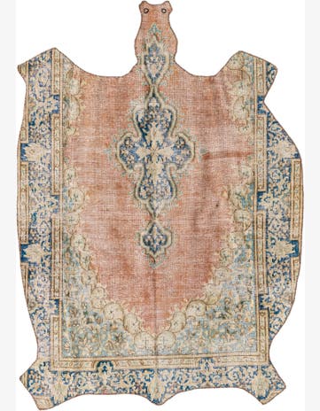 4' 5 x 6' 4 Hand Knotted Ultra Vintage Persian Wool Rug