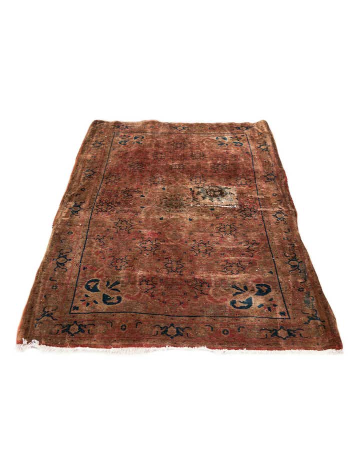 3' 7 x 5' Hand Knotted Ultra Vintage Persian Wool Rug