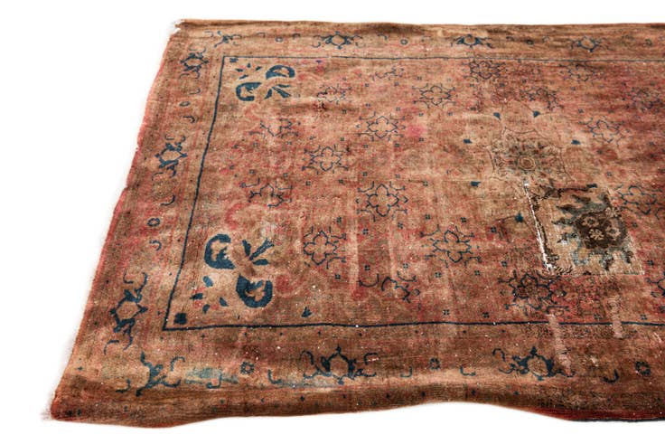 Detail image of 3' 7 x 5' Hand Knotted Ultra Vintage Persian Wool Rug