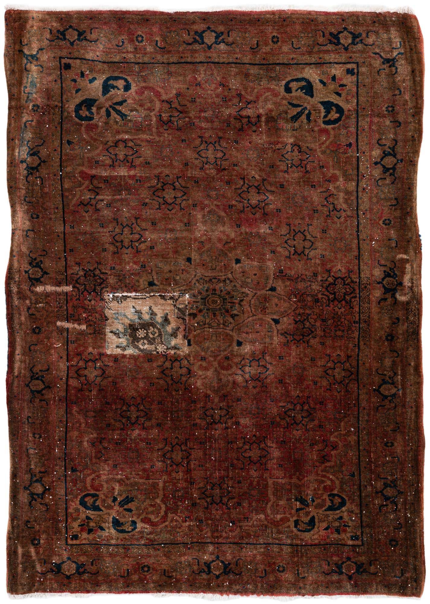 3' 7 x 5' Hand Knotted Ultra Vintage Persian Wool Rug