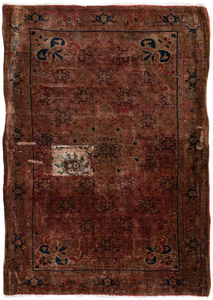 3' 7 x 5' Hand Knotted Ultra Vintage Persian Wool Rug