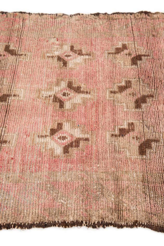 Detail image of 2' 9 x 4' Hand Knotted Ultra Vintage Oriental Wool Rug