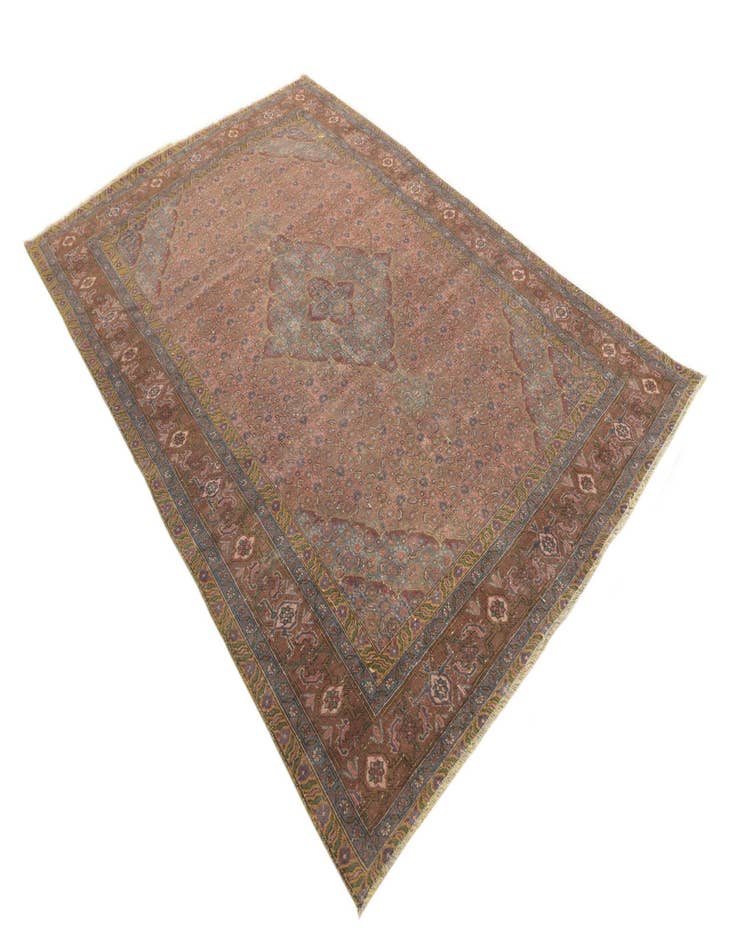 Detail image of 6' 6 x 9' 6  Hand Knotted Ultra Vintage Persian Wool Rug