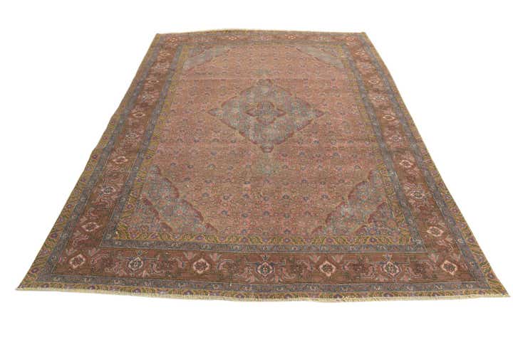 6' 6 x 9' 6 Hand Knotted Ultra Vintage Persian Wool Rug