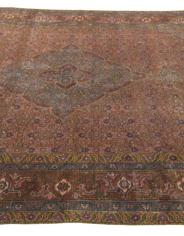 Detail image of 6' 6 x 9' 6  Hand Knotted Ultra Vintage Persian Wool Rug