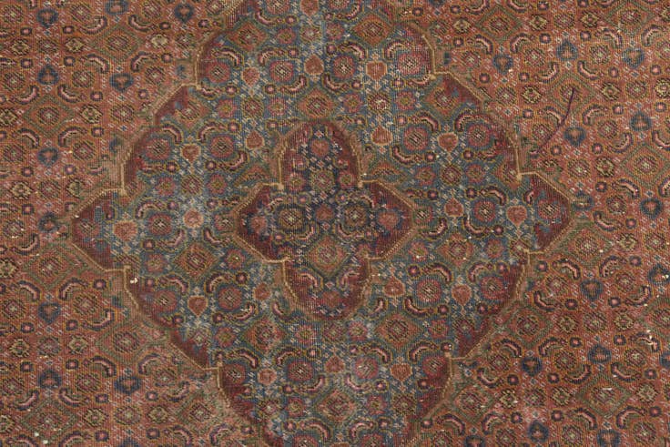 Detail image of 6' 6 x 9' 6 Hand Knotted Ultra Vintage Persian Wool Rug