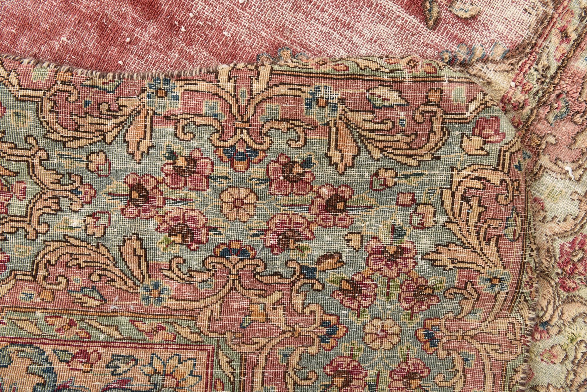 6' 10 x 8' 3 Hand Knotted Ultra Vintage Persian Wool Rug