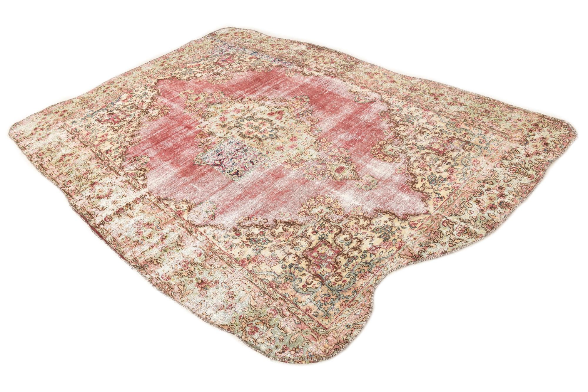 6' 10 x 8' 3 Hand Knotted Ultra Vintage Persian Wool Rug
