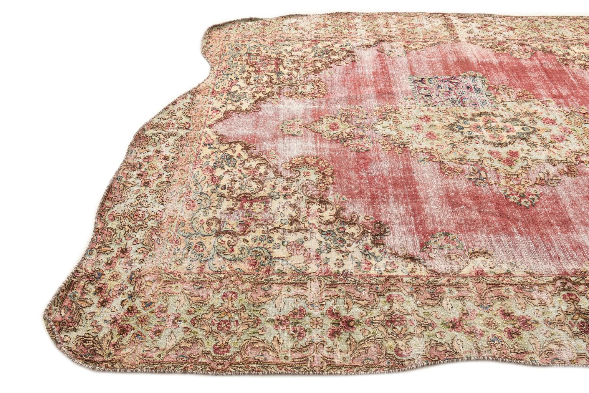 6' 10 x 8' 3 Hand Knotted Ultra Vintage Persian Wool Rug