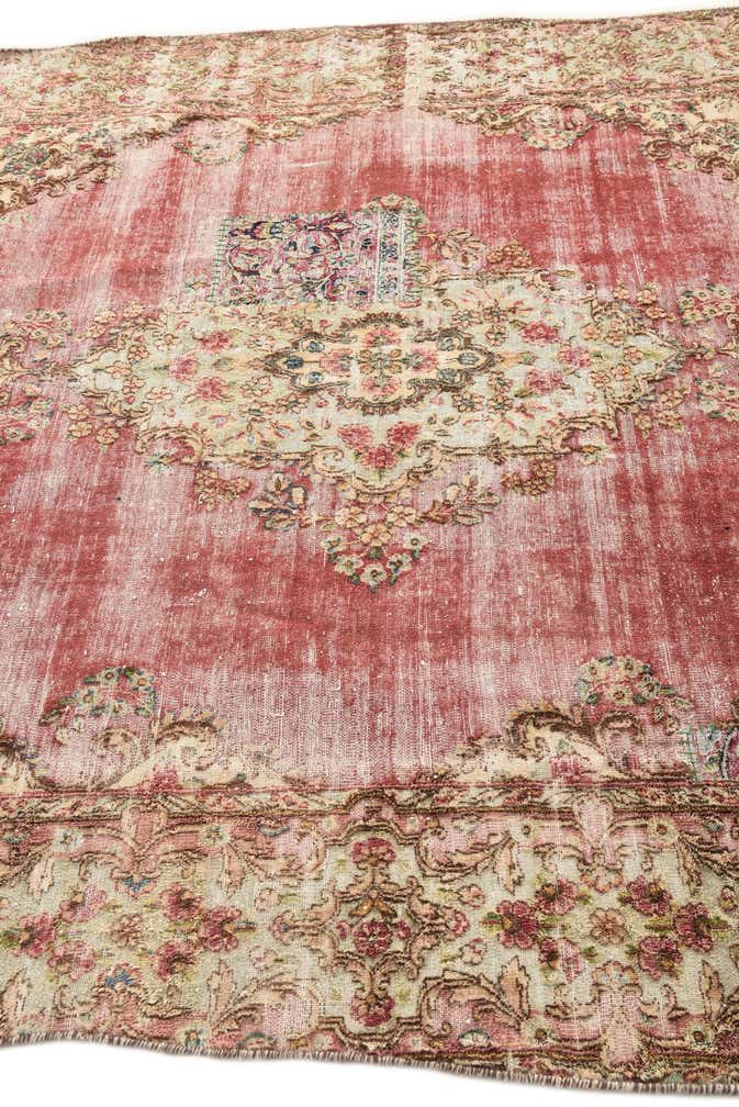 6' 10 x 8' 3 Hand Knotted Ultra Vintage Persian Wool Rug