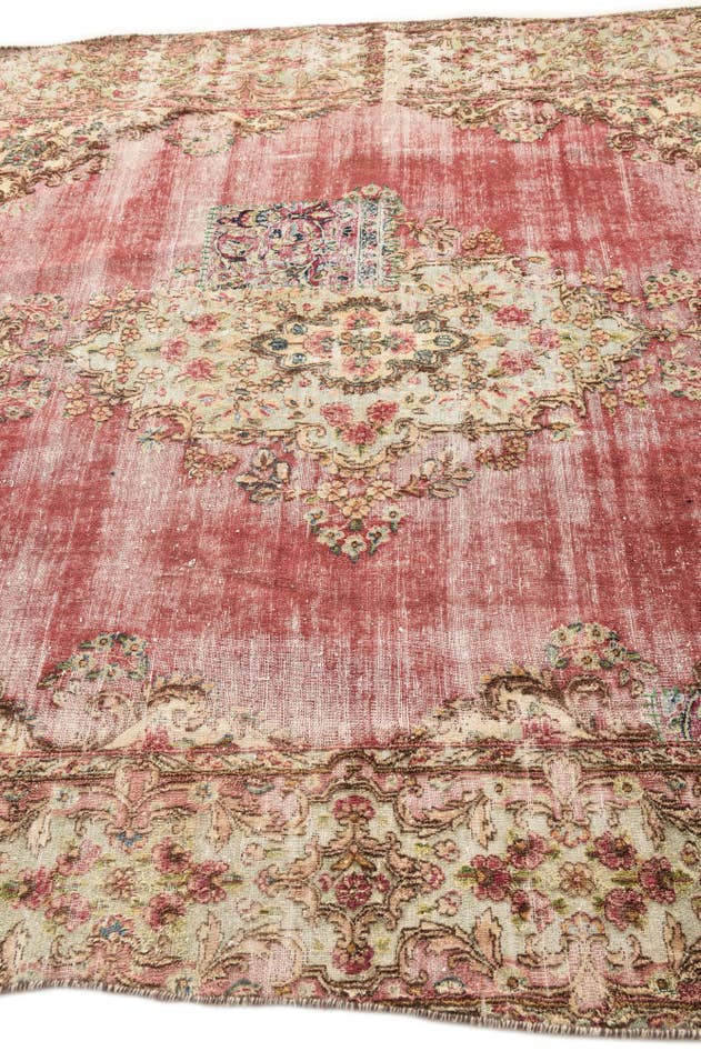 Detail image of 6' 10 x 8' 3 Hand Knotted Ultra Vintage Persian Wool Rug