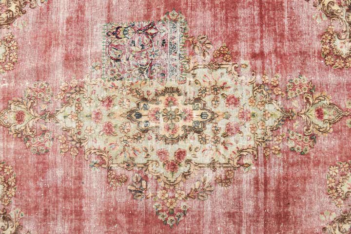 6' 10 x 8' 3 Hand Knotted Ultra Vintage Persian Wool Rug