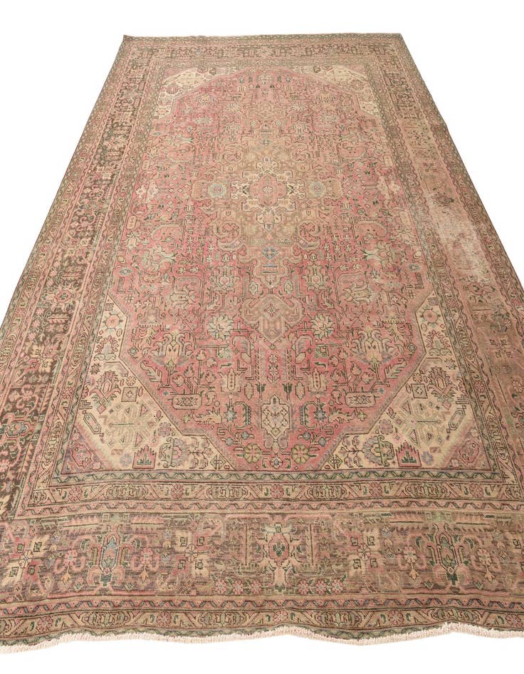 Detail image of 9' 8 x 12' 8  Hand Knotted Ultra Vintage Persian Wool Rug