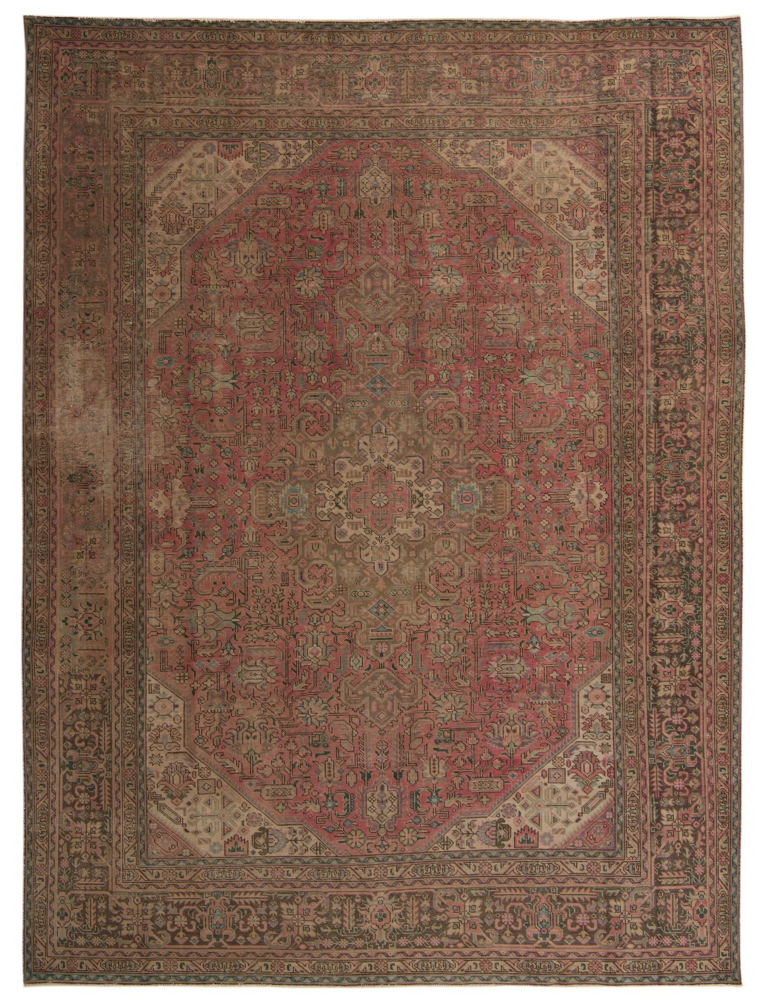 9' 8 x 12' 8 Hand Knotted Ultra Vintage Persian Wool Rug