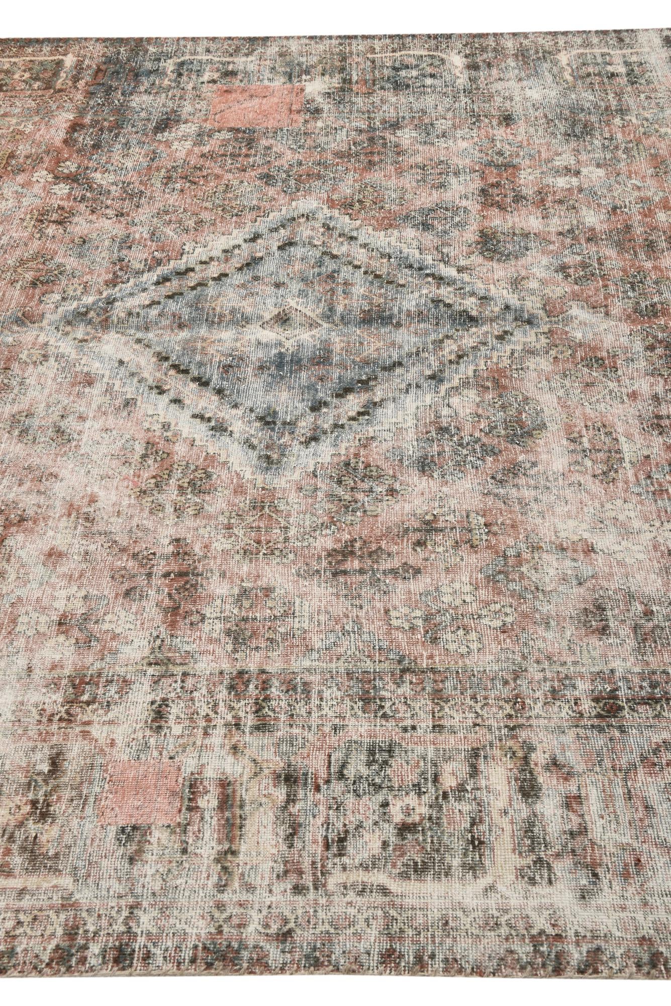 7' 1 x 10' 3 Hand Knotted Ultra Vintage Persian Wool Rug