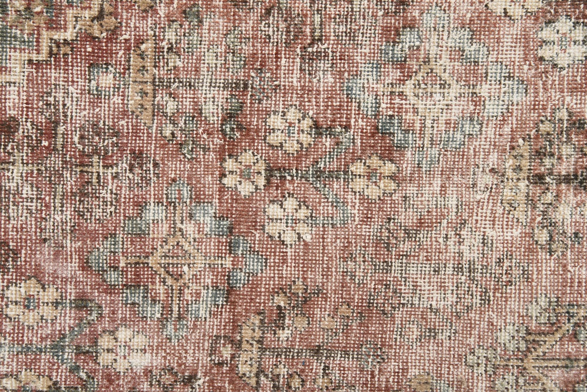 7' 1 x 10' 3 Hand Knotted Ultra Vintage Persian Wool Rug