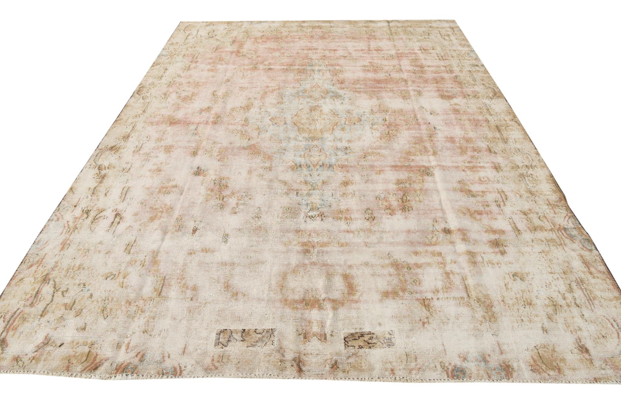 7' 3 x 9' 10 Hand Knotted Ultra Vintage Persian Wool Rug