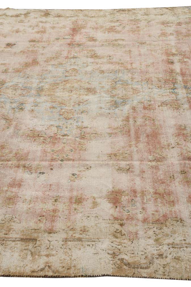 7' 3 x 9' 10 Hand Knotted Ultra Vintage Persian Wool Rug