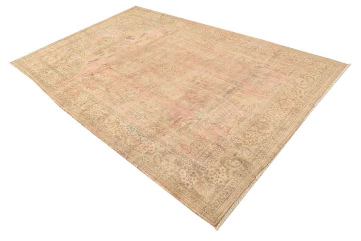 6' 3 x 9' 10 Hand Knotted Ultra Vintage Persian Wool Rug