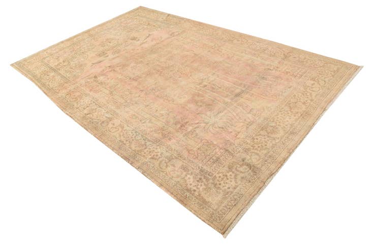 Detail image of 6' 3 x 9' 10 Hand Knotted Ultra Vintage Persian Wool Rug