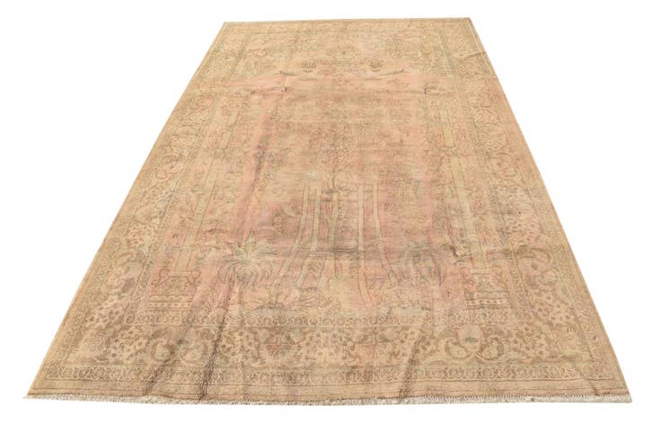 Detail image of 6' 3 x 9' 10 Hand Knotted Ultra Vintage Persian Wool Rug