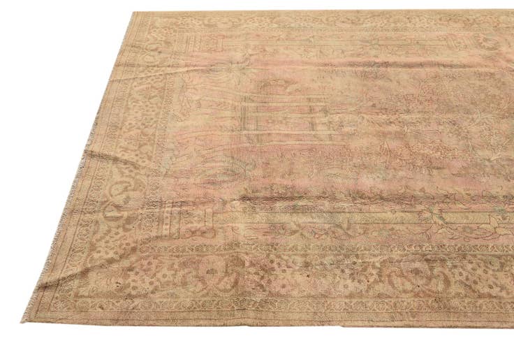 Detail image of 6' 3 x 9' 10 Hand Knotted Ultra Vintage Persian Wool Rug