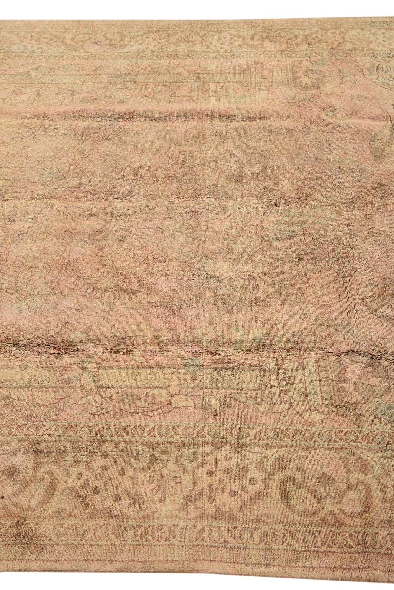 6' 3 x 9' 10 Hand Knotted Ultra Vintage Persian Wool Rug