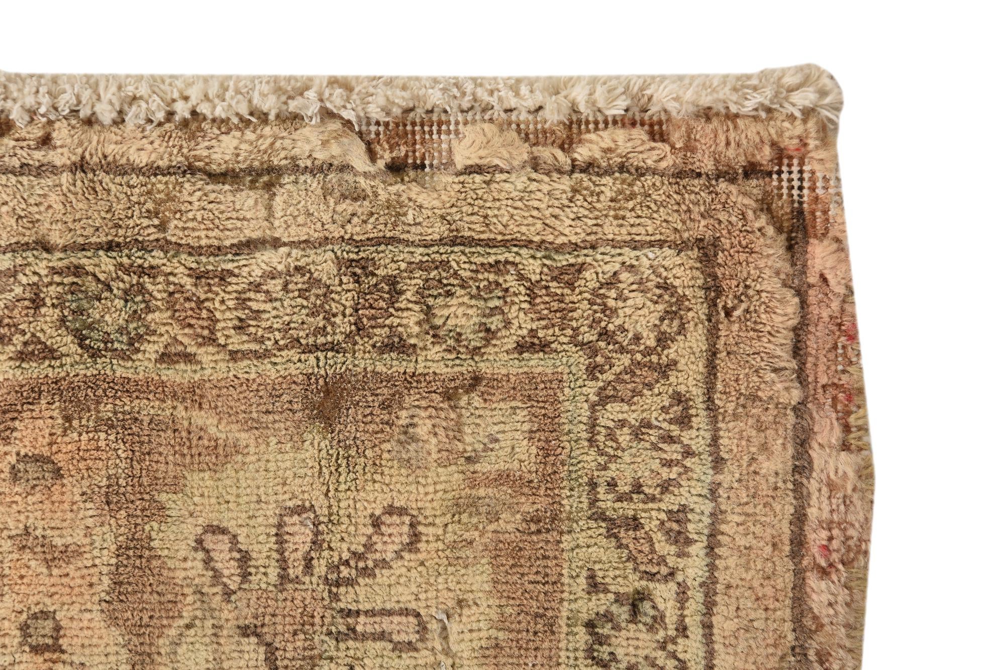 6' 3 x 9' 10 Hand Knotted Ultra Vintage Persian Wool Rug