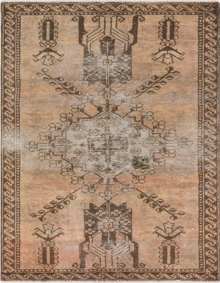 Detail image of 3' x 5' Hand Knotted Ultra Vintage Persian Wool Rug