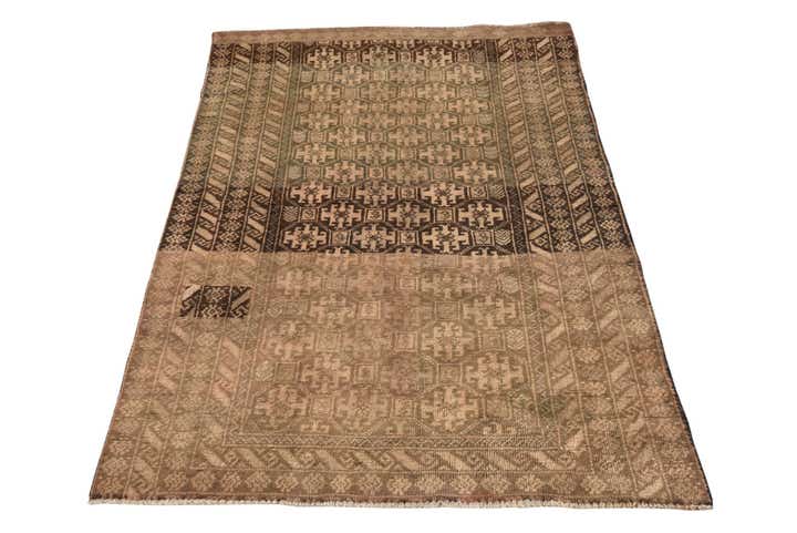 3' x 4' 8 Hand Knotted Ultra Vintage Persian Wool Rug