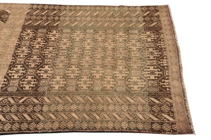 Detail image of 3' x 4' 8 Hand Knotted Ultra Vintage Persian Wool Rug