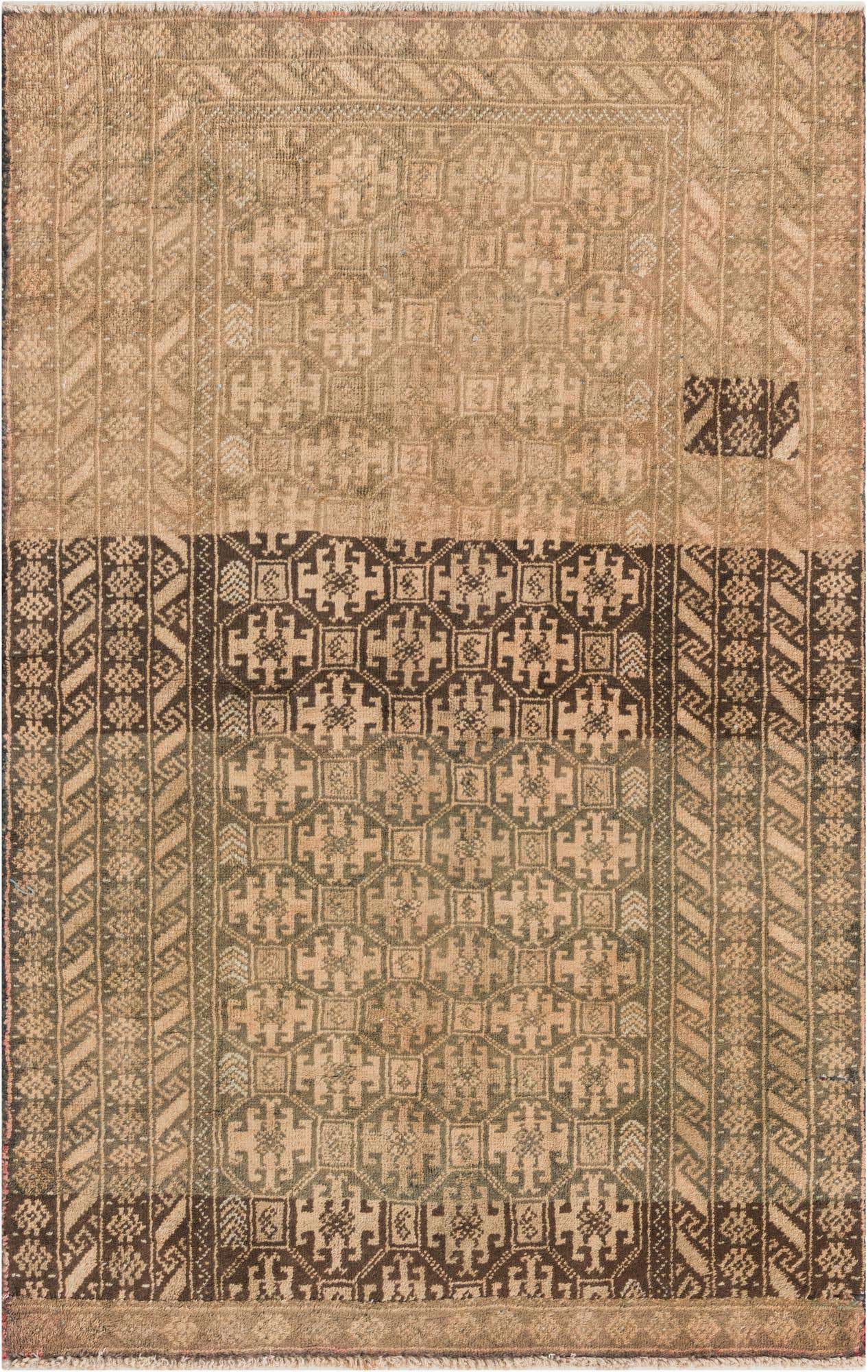 3' x 4' 8 Hand Knotted Ultra Vintage Persian Wool Rug