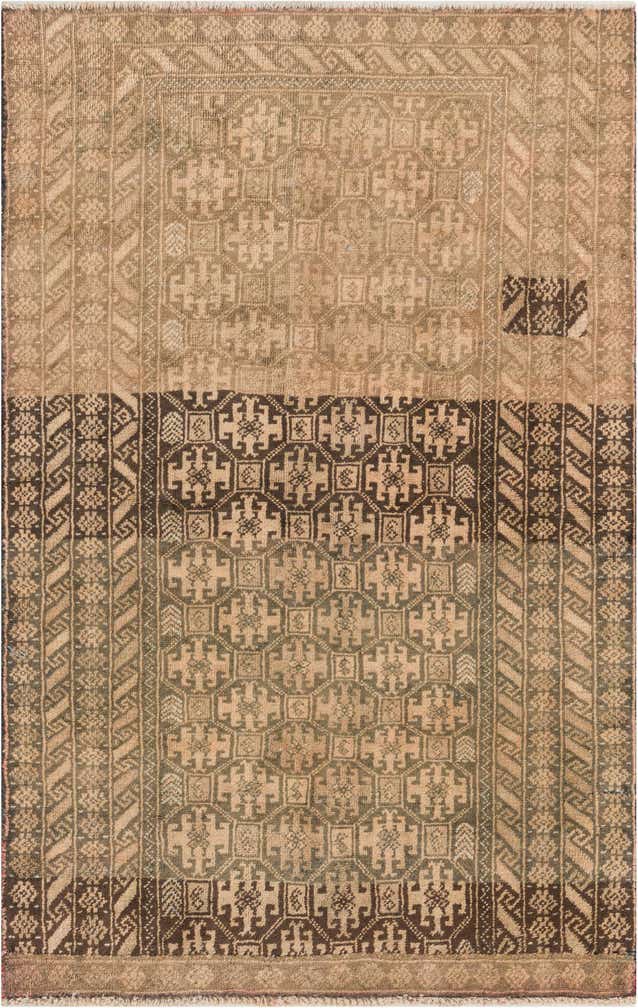 3' x 4' 8 Hand Knotted Ultra Vintage Persian Wool Rug