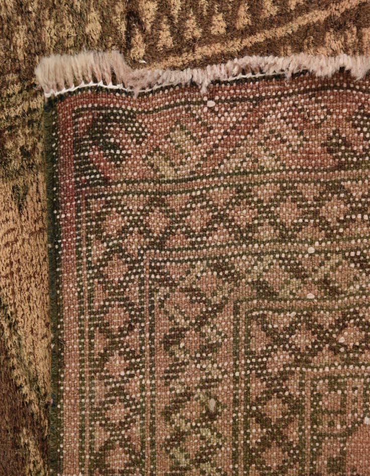 Detail image of 3' 4 x 4' 6  Hand Knotted Ultra Vintage Persian Wool Rug
