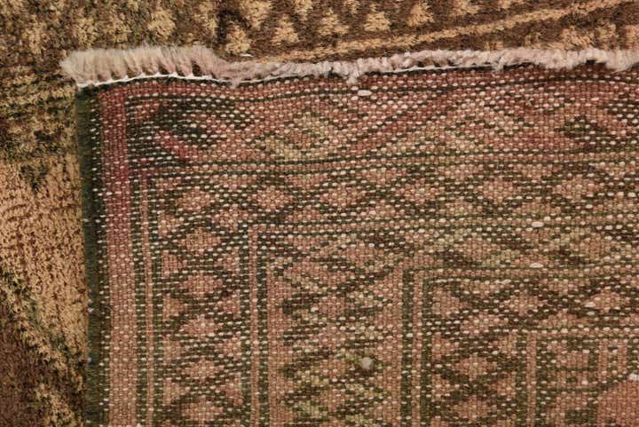 3' 4 x 4' 6 Hand Knotted Ultra Vintage Persian Wool Rug