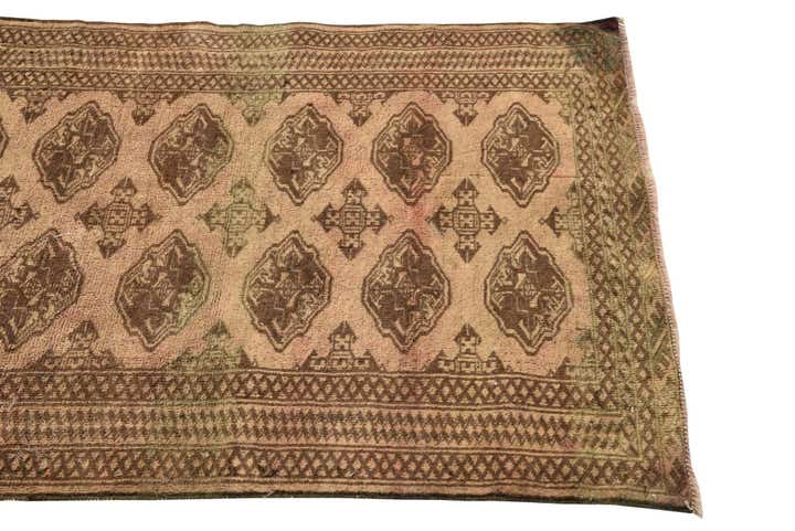 3' 4 x 4' 6 Hand Knotted Ultra Vintage Persian Wool Rug