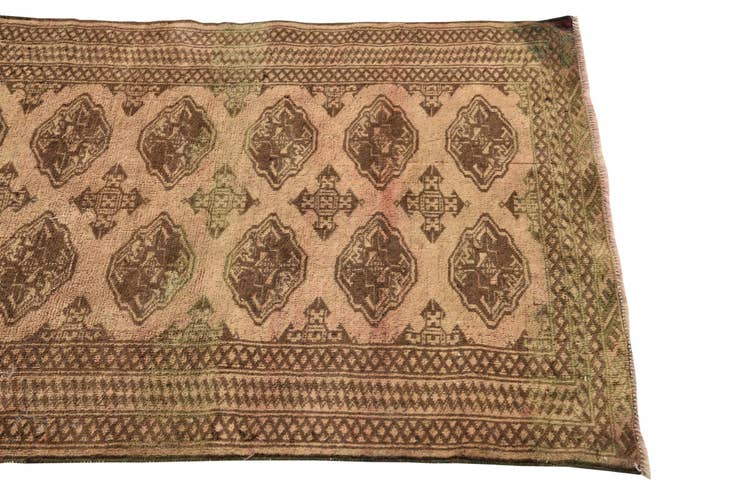 Detail image of 3' 4 x 4' 6 Hand Knotted Ultra Vintage Persian Wool Rug