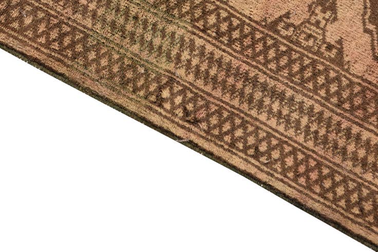 Detail image of 3' 4 x 4' 6 Hand Knotted Ultra Vintage Persian Wool Rug