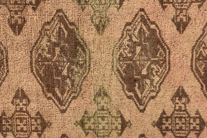 3' 4 x 4' 6 Hand Knotted Ultra Vintage Persian Wool Rug