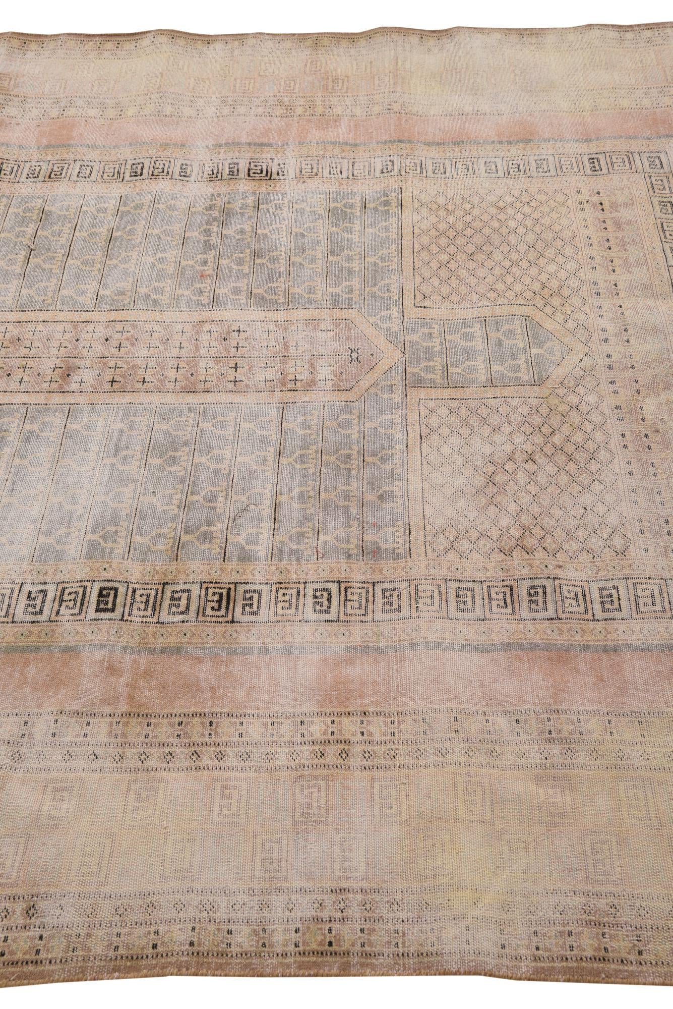 6' x 9' 3 Hand Knotted Ultra Vintage Persian Wool Rug