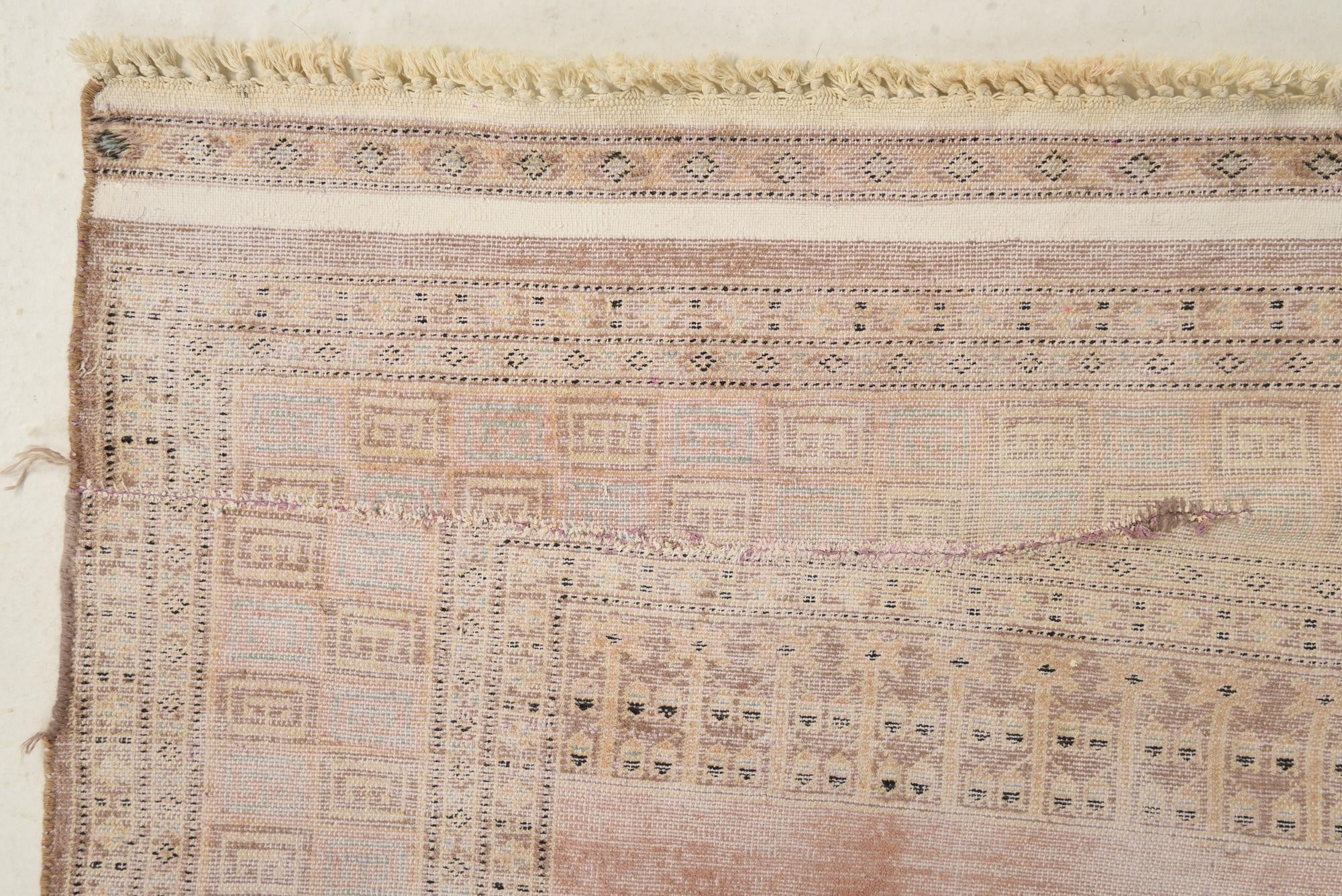 6' x 9' 3 Hand Knotted Ultra Vintage Persian Wool Rug