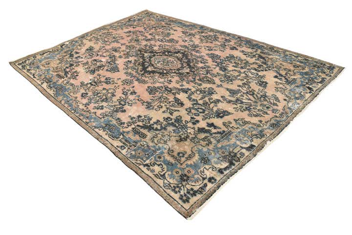 7' 10 x 10' 4 Hand Knotted Ultra Vintage Persian Wool Rug