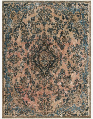 7' 10 x 10' 4 Hand Knotted Ultra Vintage Persian Wool Rug