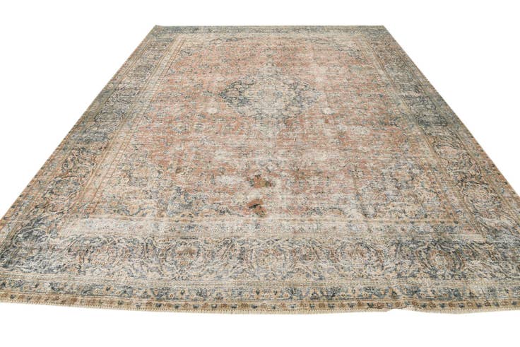 Detail image of 10' 4 x 13' 7 Hand Knotted Ultra Vintage Persian Wool Rug