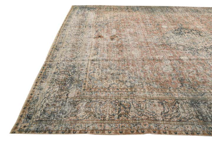 10' 4 x 13' 7 Hand Knotted Ultra Vintage Persian Wool Rug