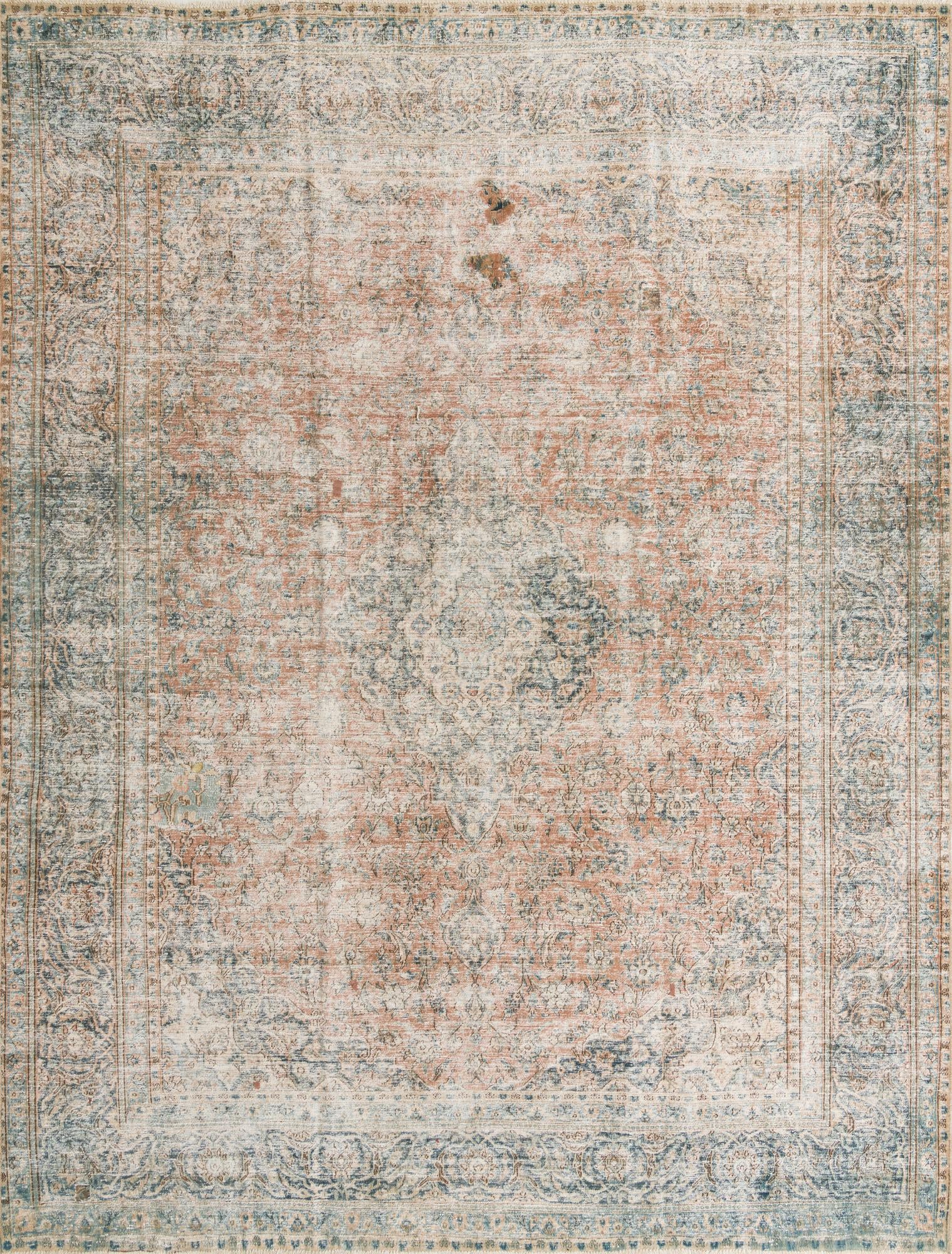 10' 4 x 13' 7 Hand Knotted Ultra Vintage Persian Wool Rug