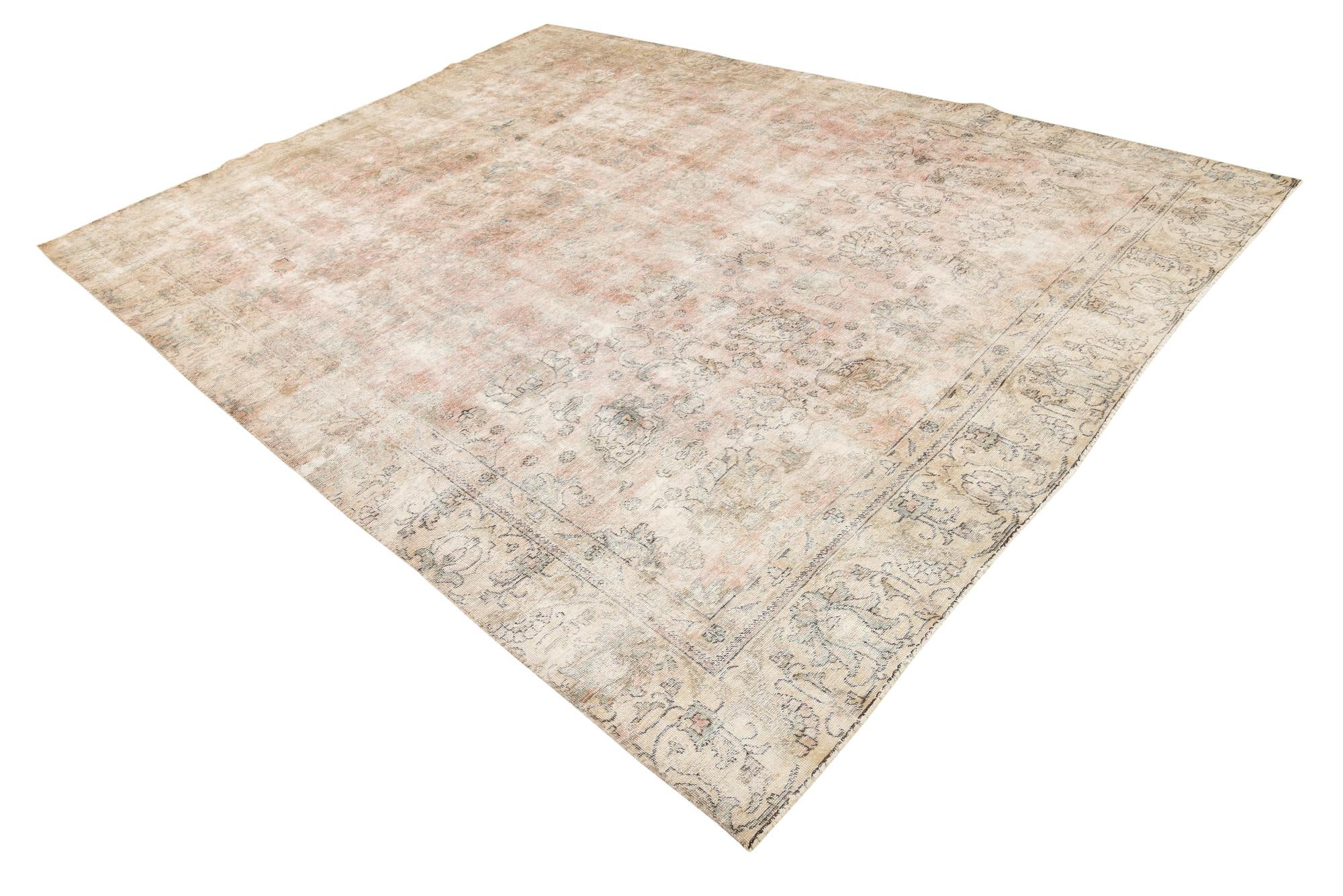 8' 9 x 11' 5 Hand Knotted Ultra Vintage Persian Wool Rug